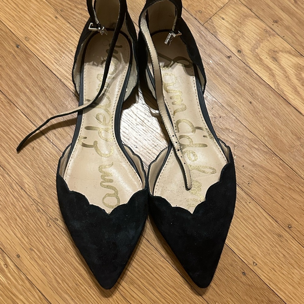 Sam Edelman Black Suede Ballet Flats